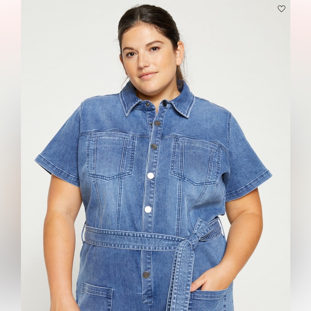 Universal standard denim jumpsuit